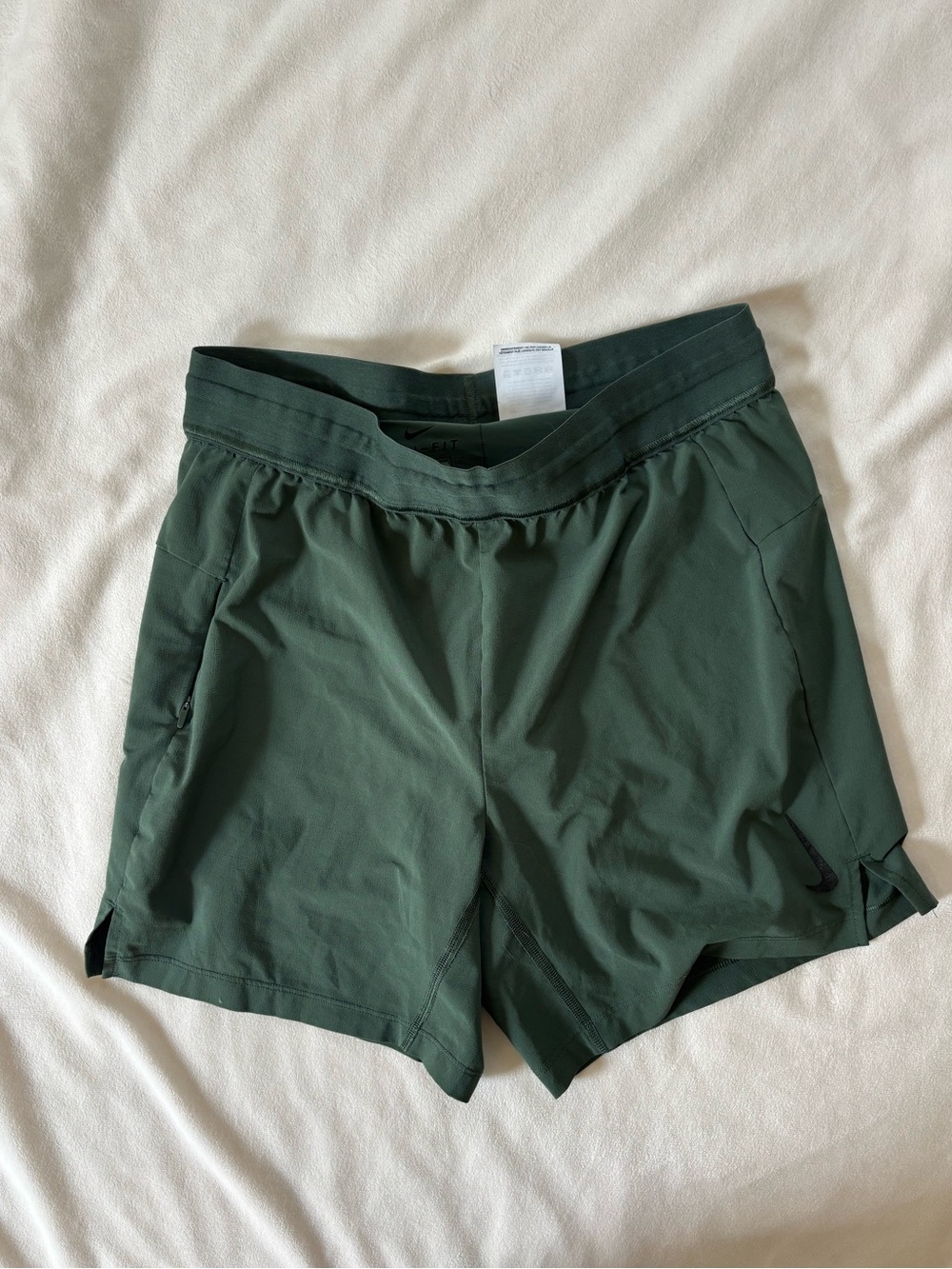 Nike Dri-FIT Standard Fit Forest Green Athletic Training Shorts with Compression